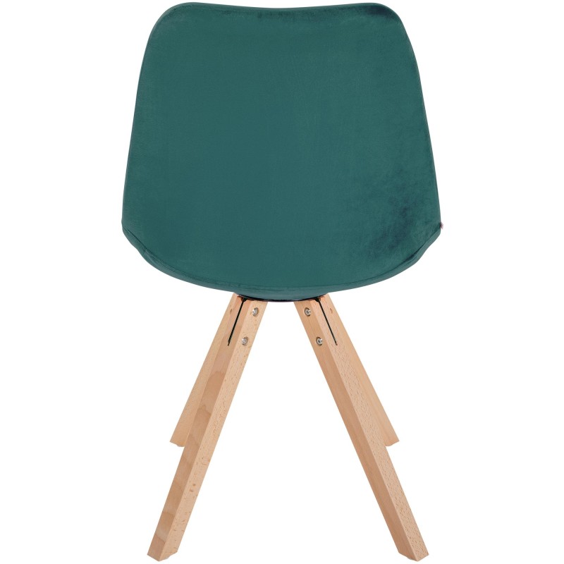 Sillón Sofía, terciopelo, cuadrado, verde