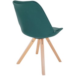 Sillón Sofía, terciopelo, cuadrado, verde