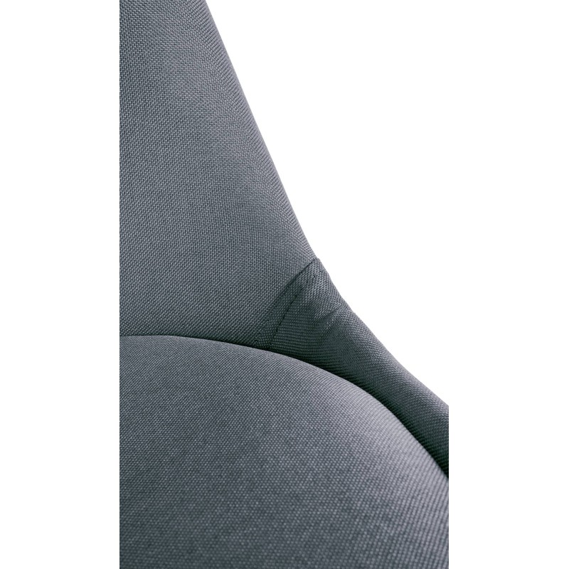 Sillón Sofía, tapizado, redondo, gris claro