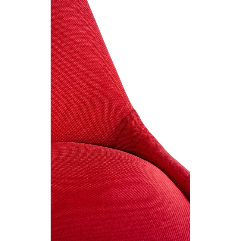 Silla Sofía, redonda, de tela roja
