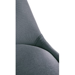 Silla Sofía, tela cuadrada, gris claro