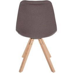 Silla Sofía, tela cuadrada, color topo