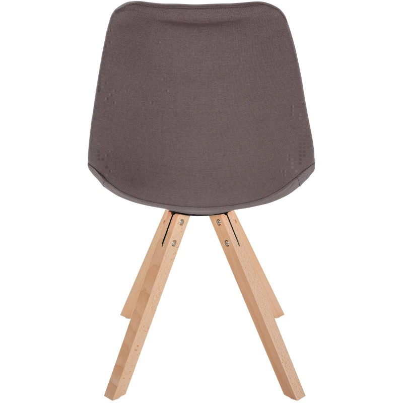 Silla Sofía, tela cuadrada, color topo