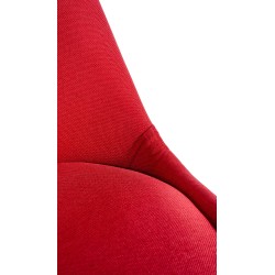 Silla Sofía, tela cuadrada, roja