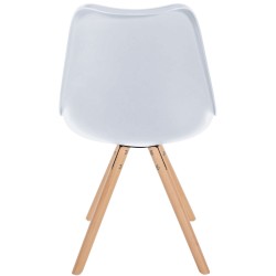 Silla Sofía, de plástico, redonda, blanca