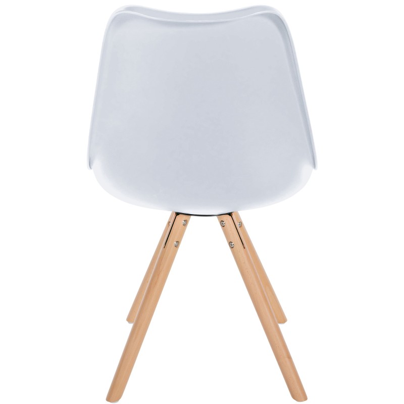 Silla Sofía, de plástico, redonda, blanca