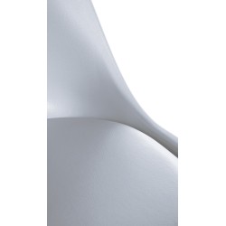 Silla Sofía, de plástico, redonda, blanca