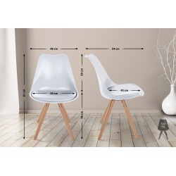 Silla Sofía, de plástico, redonda, blanca