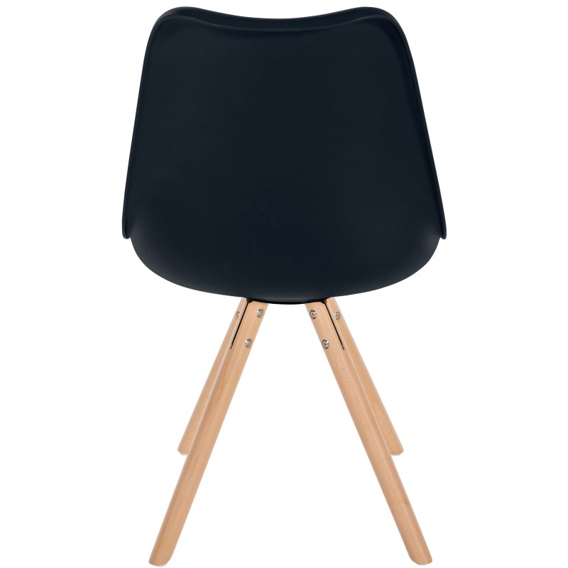 Silla Sofía, de plástico, redonda, negra