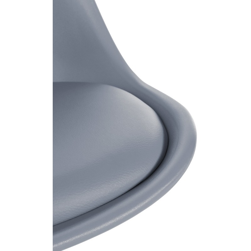 Silla Sofía, de plástico, cuadrada, gris