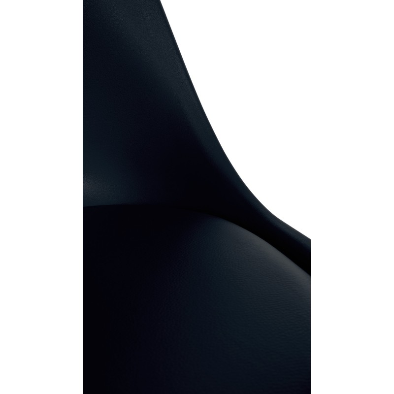 Silla Sofía, de plástico, cuadrada, negra