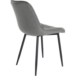 Muelles de silla de terciopelo gris