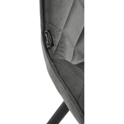 Muelles de silla de terciopelo gris