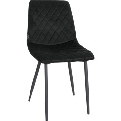 Sillón Telde, terciopelo, negro