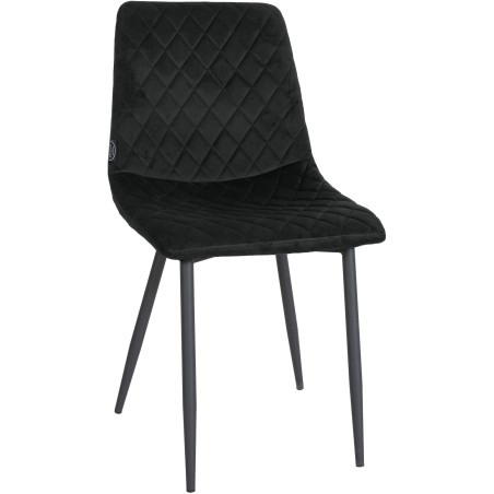 Sillón Telde, terciopelo, negro