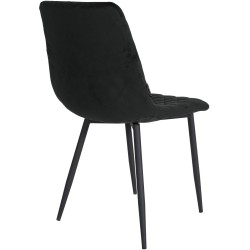 Sillón Telde, terciopelo, negro