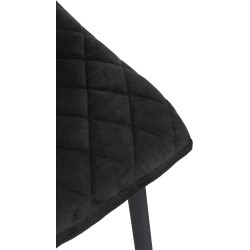 Sillón Telde, terciopelo, negro