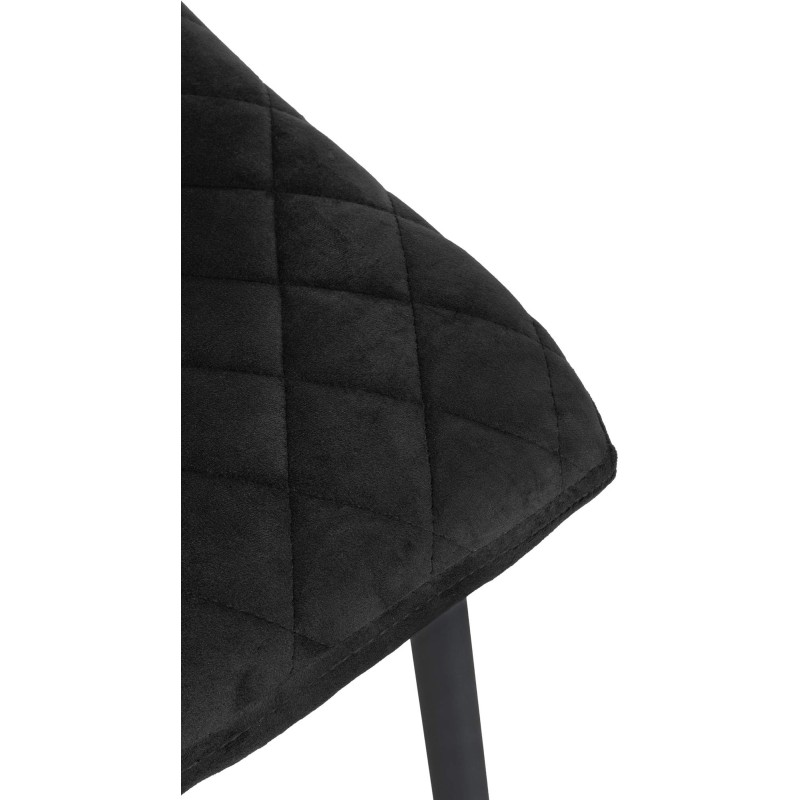 Sillón Telde, terciopelo, negro