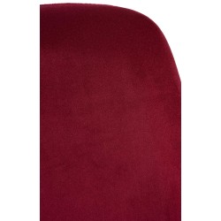 Silla de comedor Victoria, terciopelo, roja