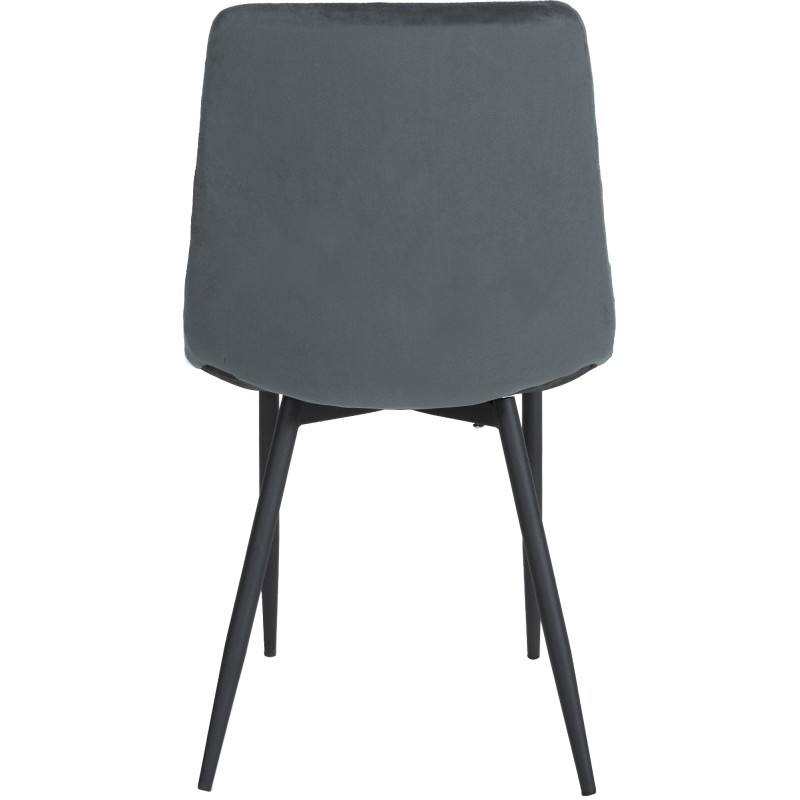 Silla Telde, terciopelo, gris oscuro