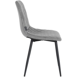 Sillón Telde, terciopelo gris