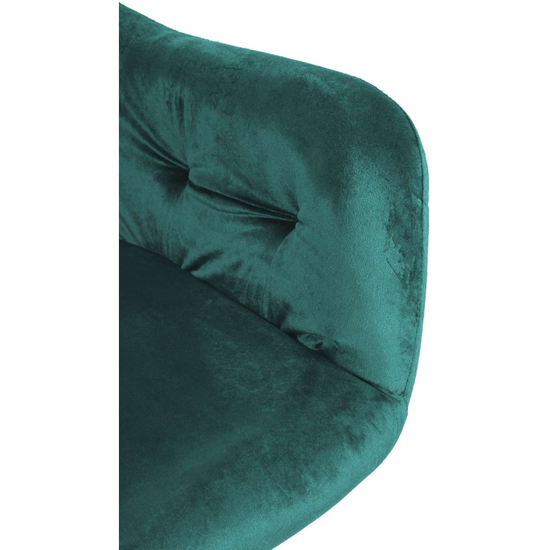 Silla de comedor Stanley, terciopelo verde oscuro