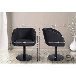 Silla Gambo, fieltro, antracita