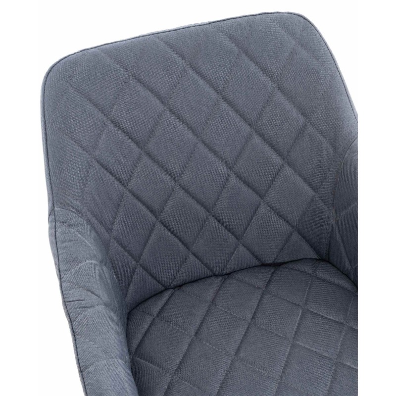 Juego de 2 sillas de comedor Shila, tapizadas en tela gris oscuro.
