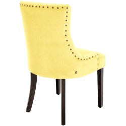 Silla de comedor Aberdeen, terciopelo amarillo antiguo