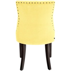 Silla de comedor Aberdeen, terciopelo amarillo antiguo