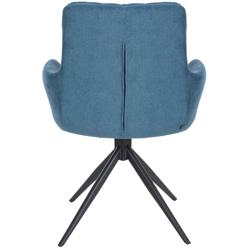 Silla de comedor Vilas, tela azul