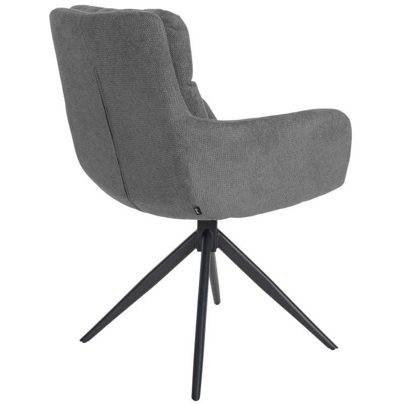 Silla de comedor Vilas, tela gris