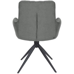 Silla de comedor Vilas, tela gris