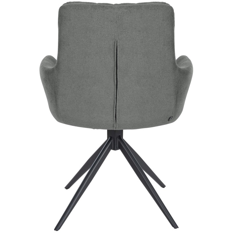 Silla de comedor Vilas, tela gris
