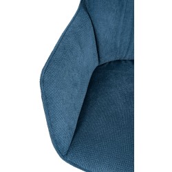 Silla de comedor Jules, tela azul