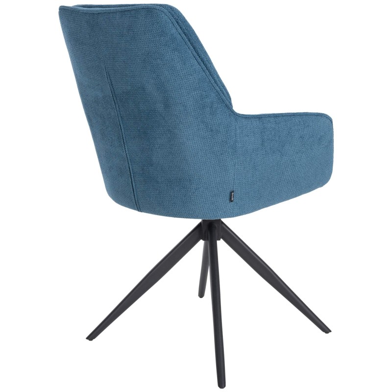 Silla de comedor Jules, tela azul