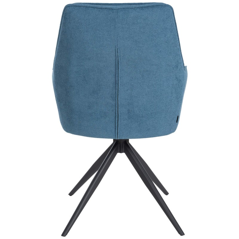 Silla de comedor Jules, tela azul