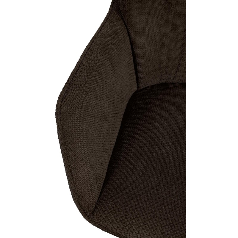 Silla de comedor Jules, tela marrón