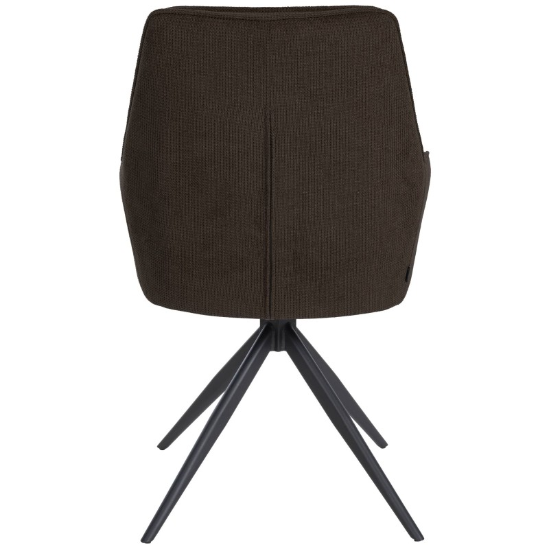 Silla de comedor Jules, tela marrón