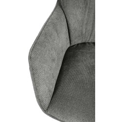 Silla de comedor Jules, tela gris