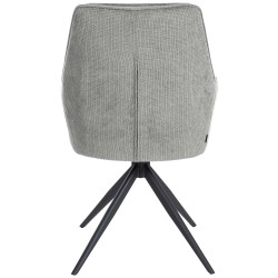 Silla de comedor Jules, tela gris
