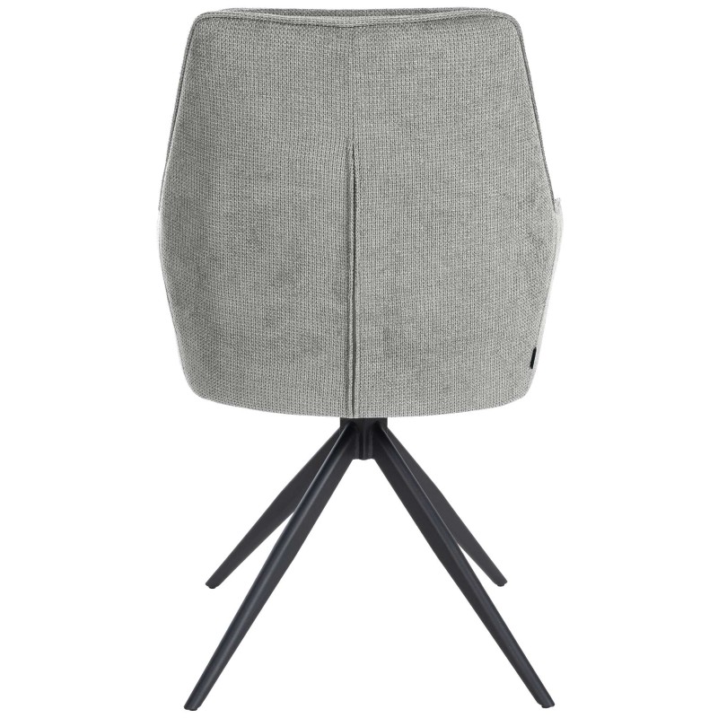 Silla de comedor Jules, tela gris