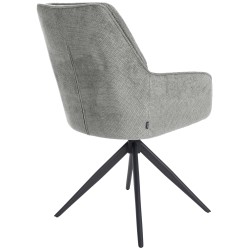 Silla de comedor Jules, tela gris