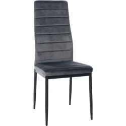 Silla de comedor Mayfair, terciopelo gris