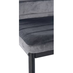 Silla de comedor Mayfair, terciopelo gris