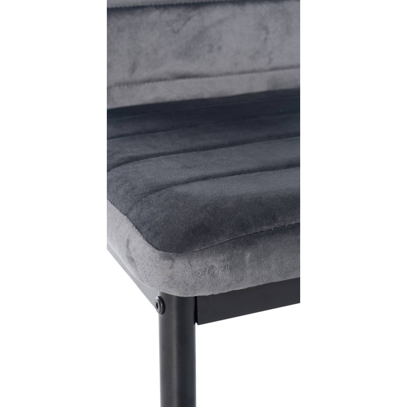 Silla de comedor Mayfair, terciopelo gris