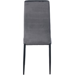 Silla de comedor Mayfair, terciopelo gris