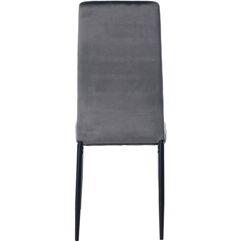 Silla de comedor Mayfair, terciopelo gris