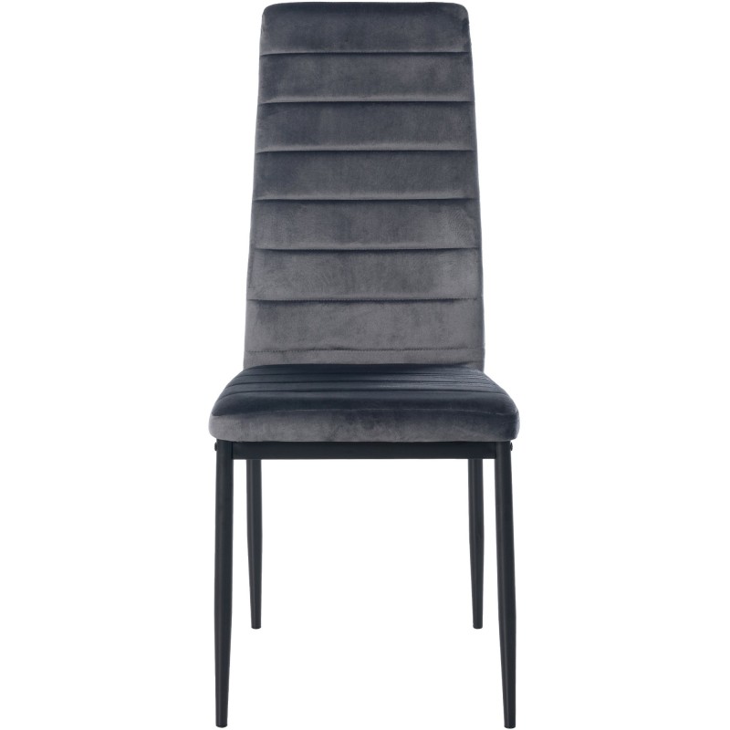 Silla de comedor Mayfair, terciopelo gris