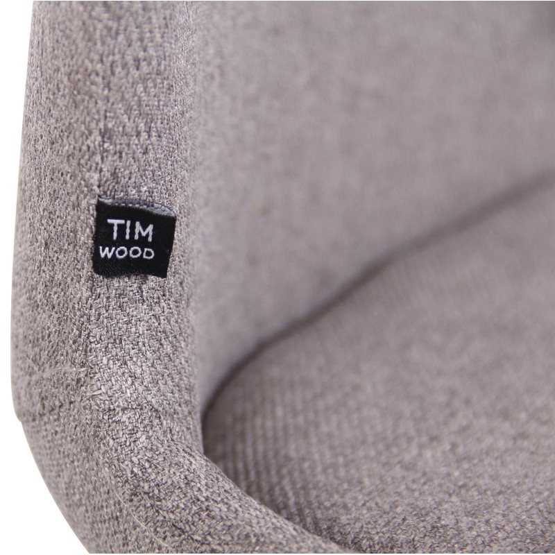 Juego de 2 sillas Luna, tapizadas en tela gris.